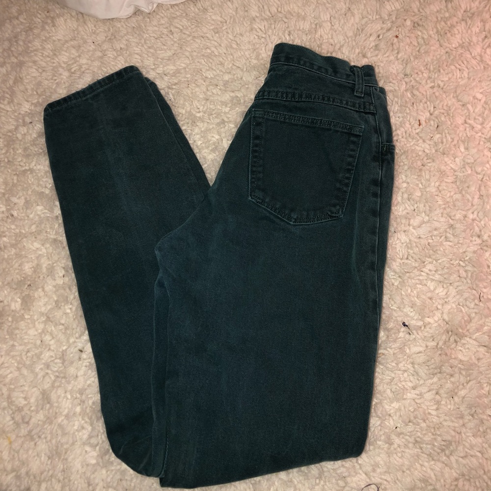 Vintage high waist wrangler green jeans